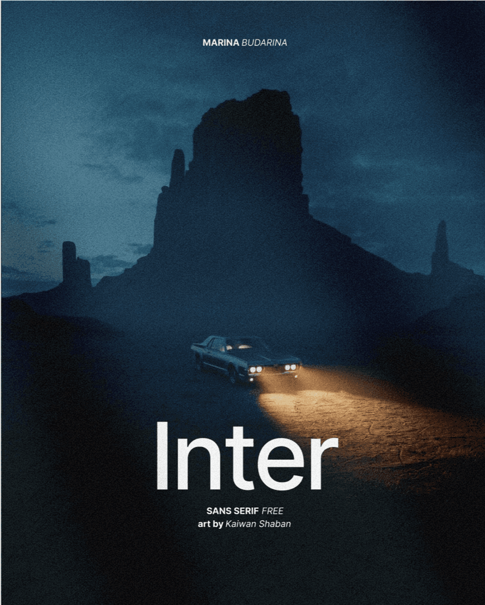 Voiture sur la route environneemnt sombre - Reveal